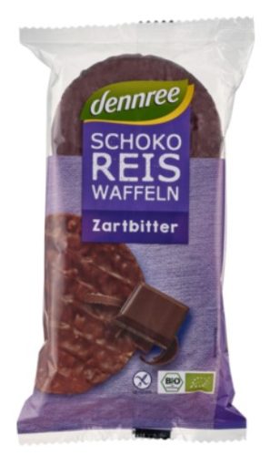 Rizsszelet, étcsokis, bio, Dennree (100g)