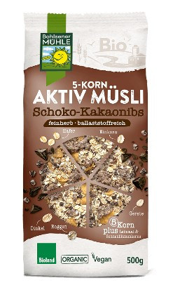 Csokoládés müzli, bio, Bohlsenes Mühle (500g)