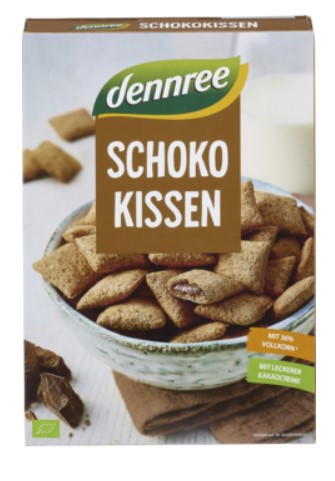 Csokoládés párnák, bio, Dennree (375g)