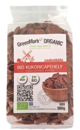 Csokis kukoricapehely, bio, Greenmark (200g)