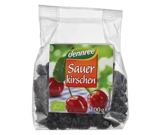 Aszalt meggy, magozott, bio, Dennree (100g)