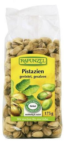 Pisztácia héjában, pörkölt, sós, bio, Rapunzel (175 g)