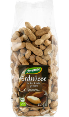 Földimogyoró héjában, bio, Dennree (330g)