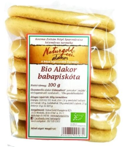 Babapiskóta alakor búzából, bio, Naturgold (100g)