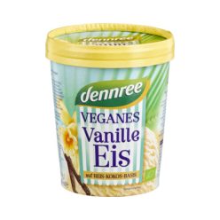 Vegán vanília fagylalt rizstejből, bio, Dennree (500ml)