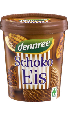Csokoládé fagylalt, tehéntejes, bio, Dennree (500ml)