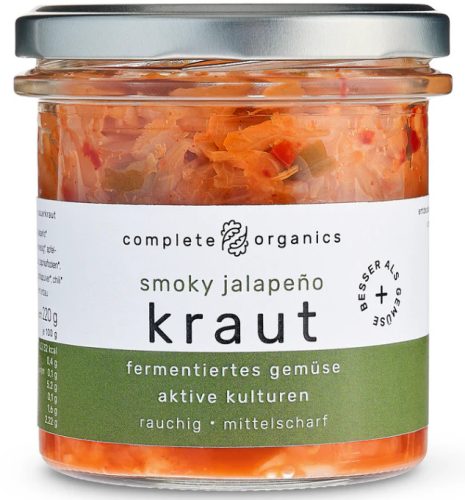 Fermentált füstölt jalapeno-savanyúkáposzta, bio, (240 g) Complete Organics