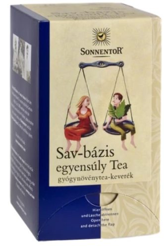 Sav-bázis egyensúly tea, filteres, adagoló dobozos, bio, Sonnentor (27g)