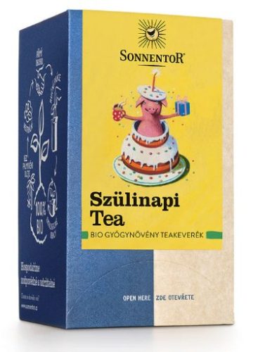 Szülinapi tea, filteres, adagoló dobozos, bio, Sonnentor (40g)